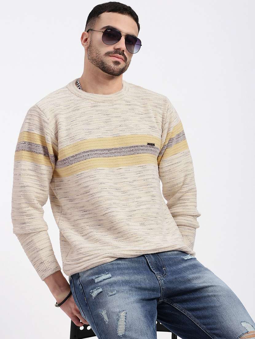 men round neck long sleeve pullover - 21550285 -  Standard Image - 4