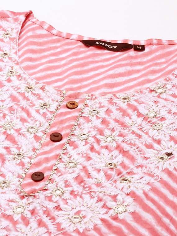 women three quarter sleeve kurta pant with dupatta set - 21550299 -  Standard Image - 6