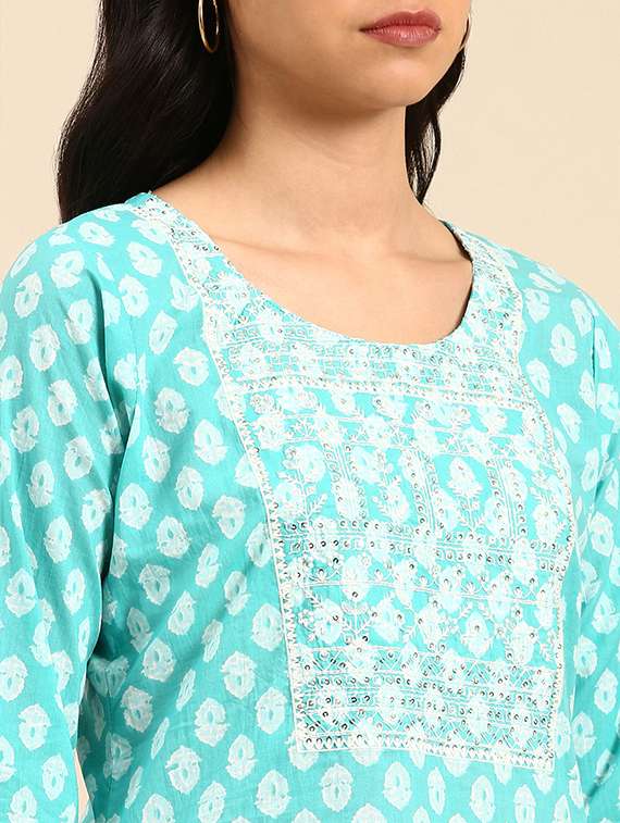 women printed round neck kurta pant with dupatta set - 21550304 -  Standard Image - 4