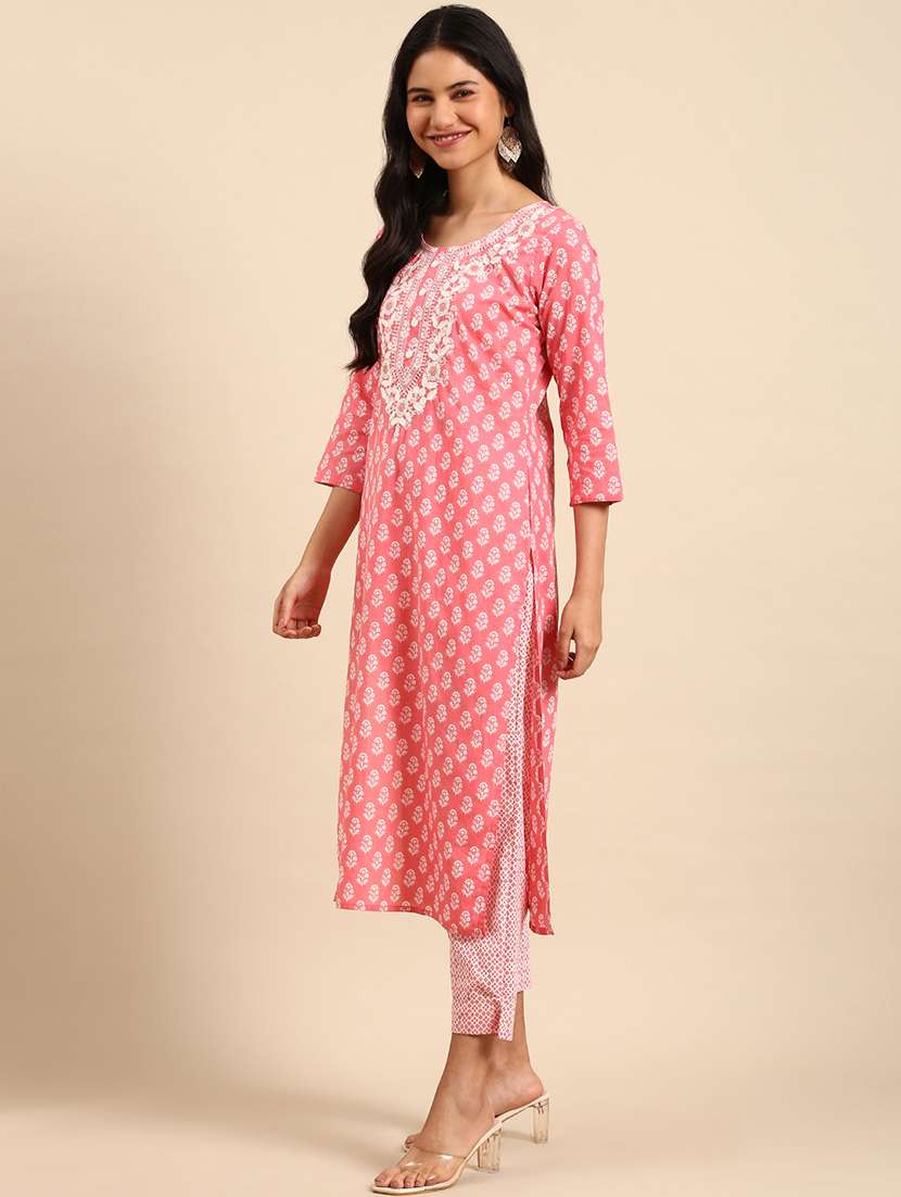 women printed kurta pant set with dupatta - 21550342 -  Standard Image - 1