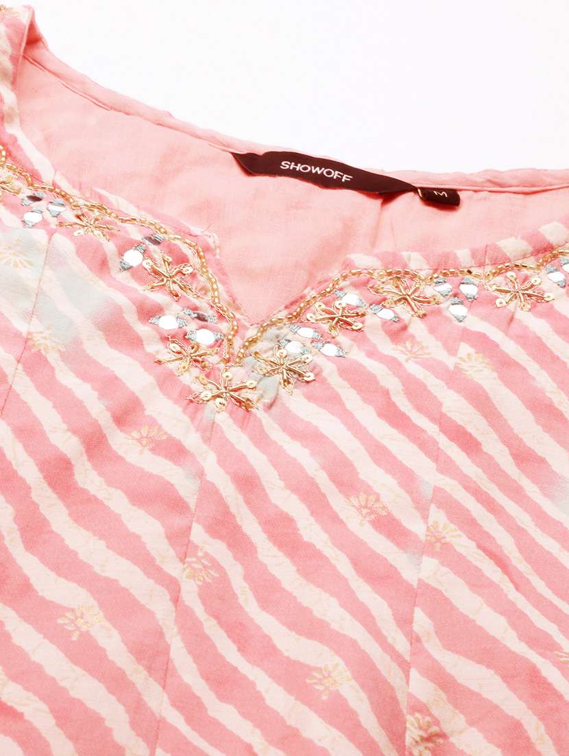 women three quarter sleeve kurta pant with dupatta set - 21550395 -  Standard Image - 6