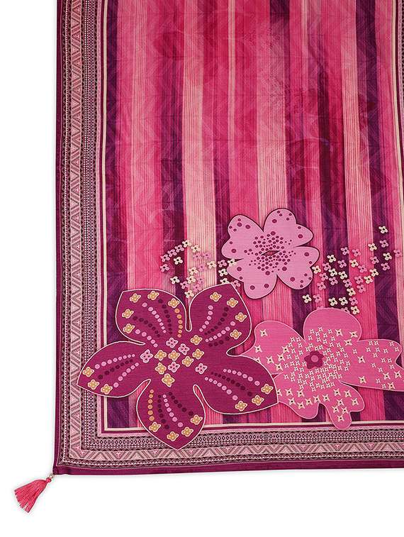 women pink ombre v neck kurta pant set with dupatta - 21550404 -  Standard Image - 6