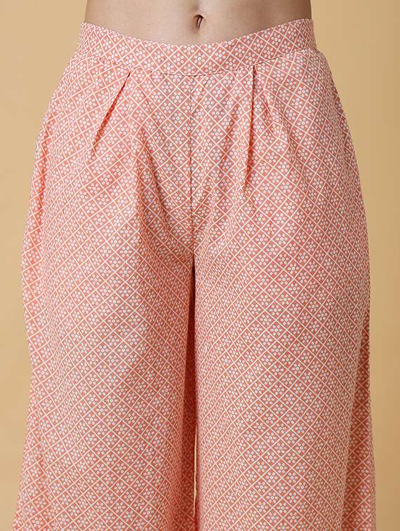 women orange embroidered kurta palazzo set with dupatta - 21550426 -  Standard Image - 6