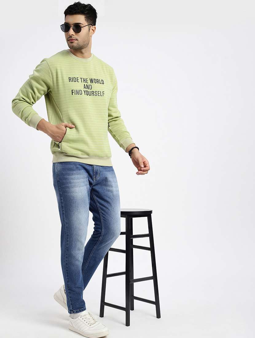men chest print long sleeve sweatshirt - 21550440 -  Standard Image - 4