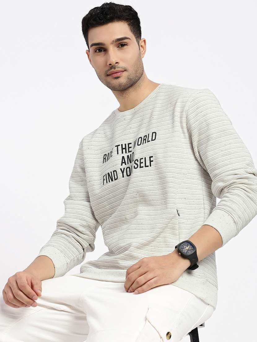 Men Chest Print Long Sleeve Sweatshirt - 21550441 -  Standard Image - 4
