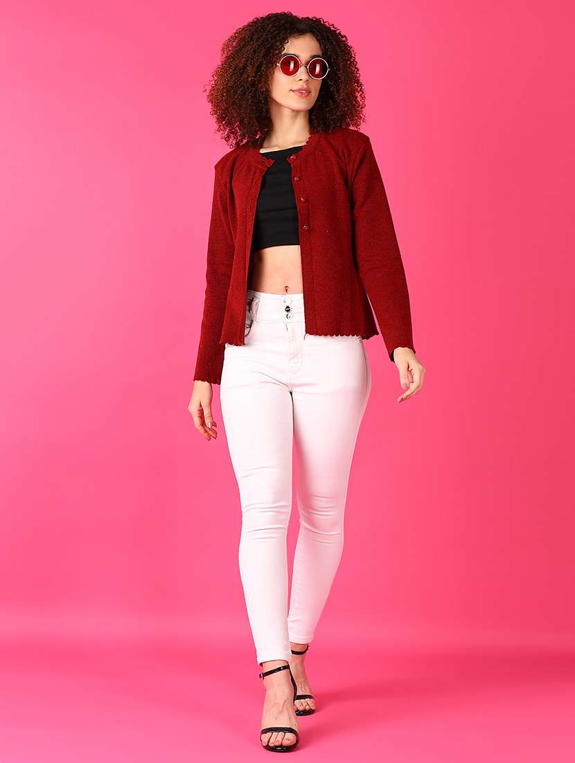 women long sleeve solid cardigan - 21550476 -  Standard Image - 4