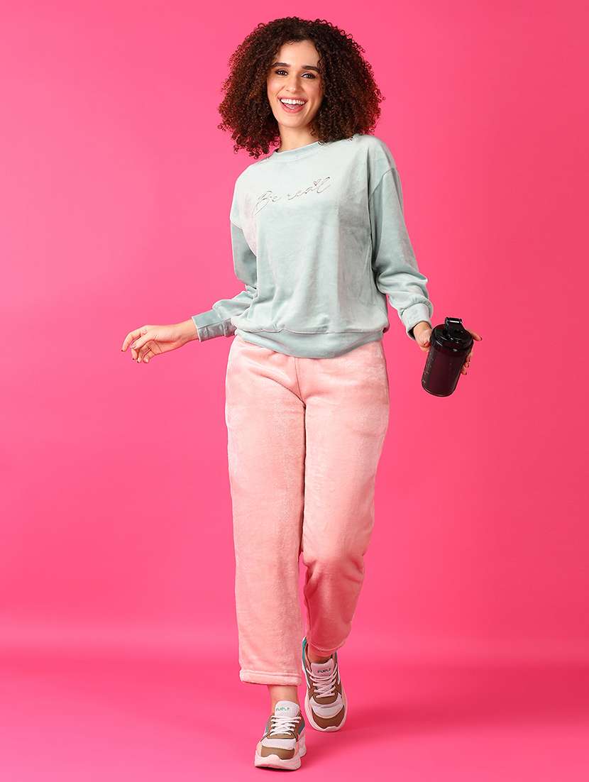 women pink solid pajamas - 21550477 -  Standard Image - 4