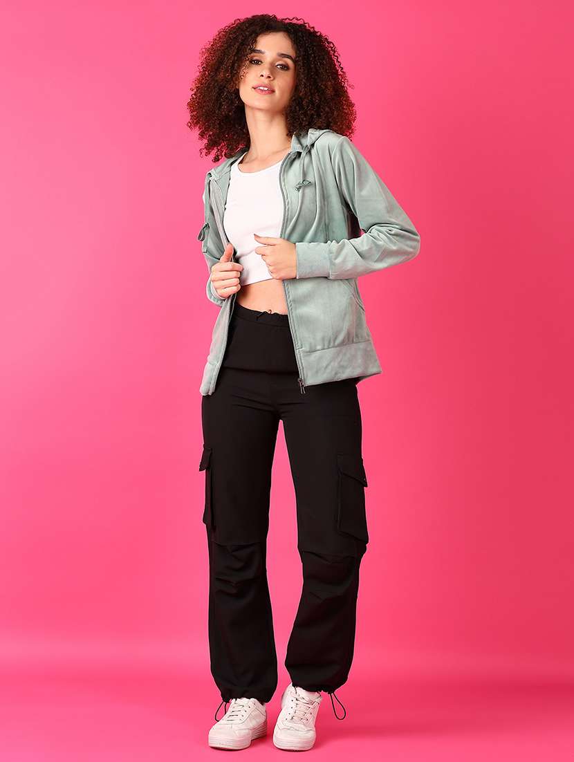 women solid long sleeve sweatshirt - 21550480 -  Standard Image - 4