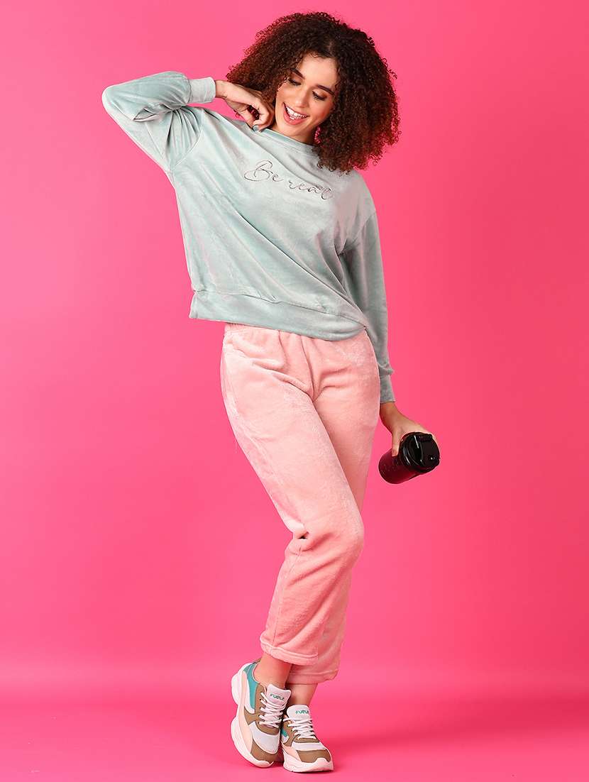 women chest print long sleeve sweatshirt - 21550484 -  Standard Image - 4