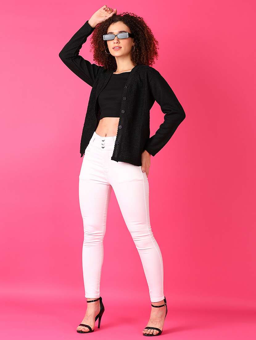 women long sleeve solid cardigan - 21550490 -  Standard Image - 4