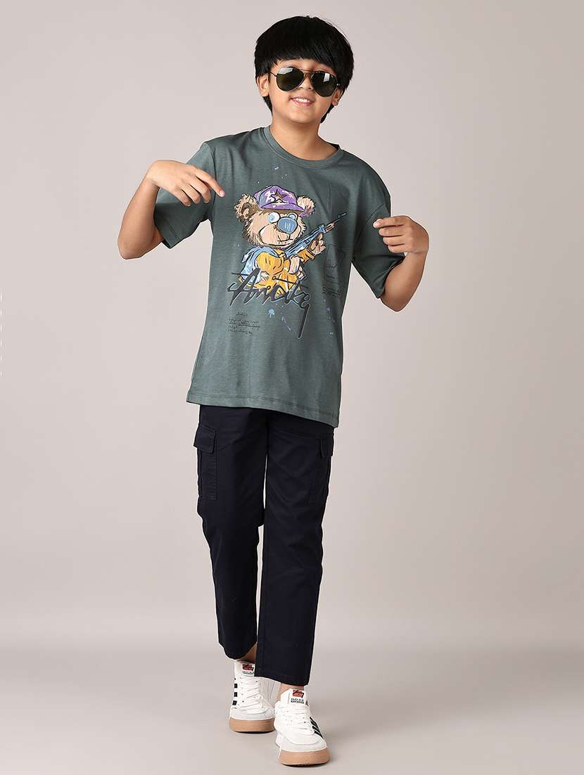 boys front print short sleeve t-shirt - 21550528 -  Standard Image - 4