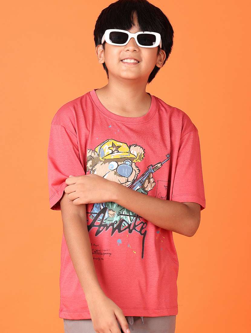 boys short sleeves front & back print t-shirt - 21550531 -  Standard Image - 1