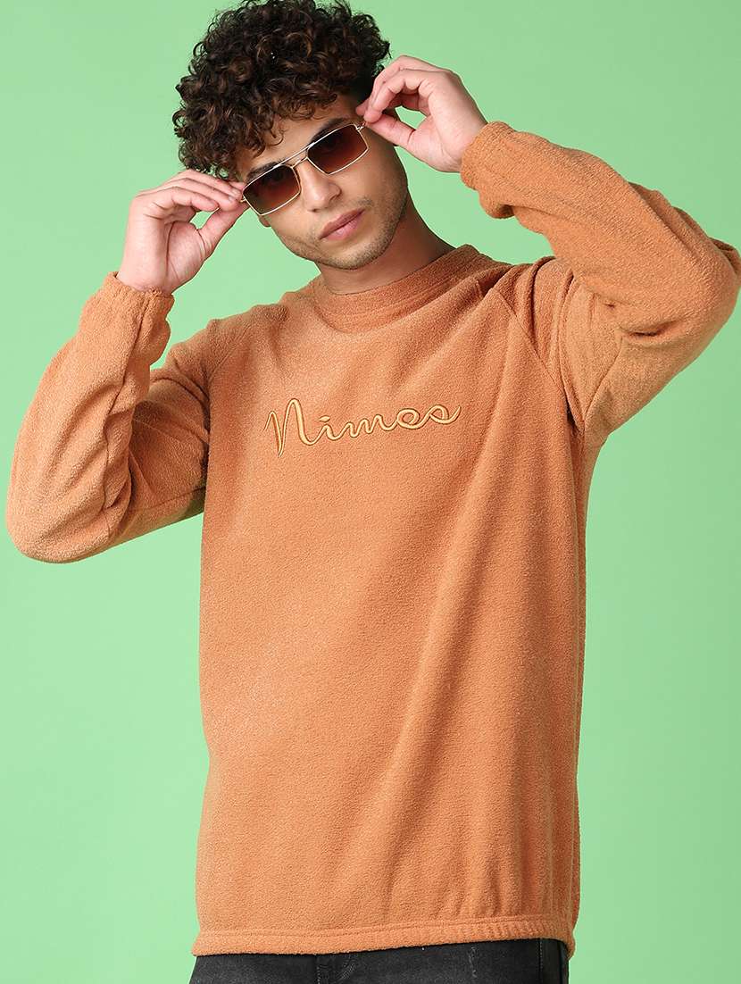 men chest print round neck regular fit sweatshirt - 21550559 -  Standard Image - 1