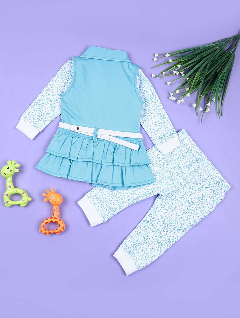 girls printed cotton twin set - 21550563 -  Standard Image - 1