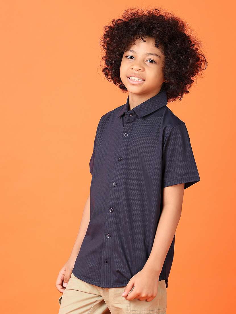 boys short sleeves striped shirt - 21550627 -  Standard Image - 1