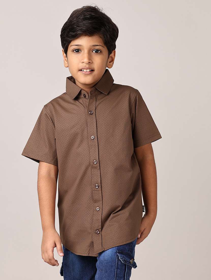 boys printed collared short sleeves shirt - 21550629 -  Standard Image - 1