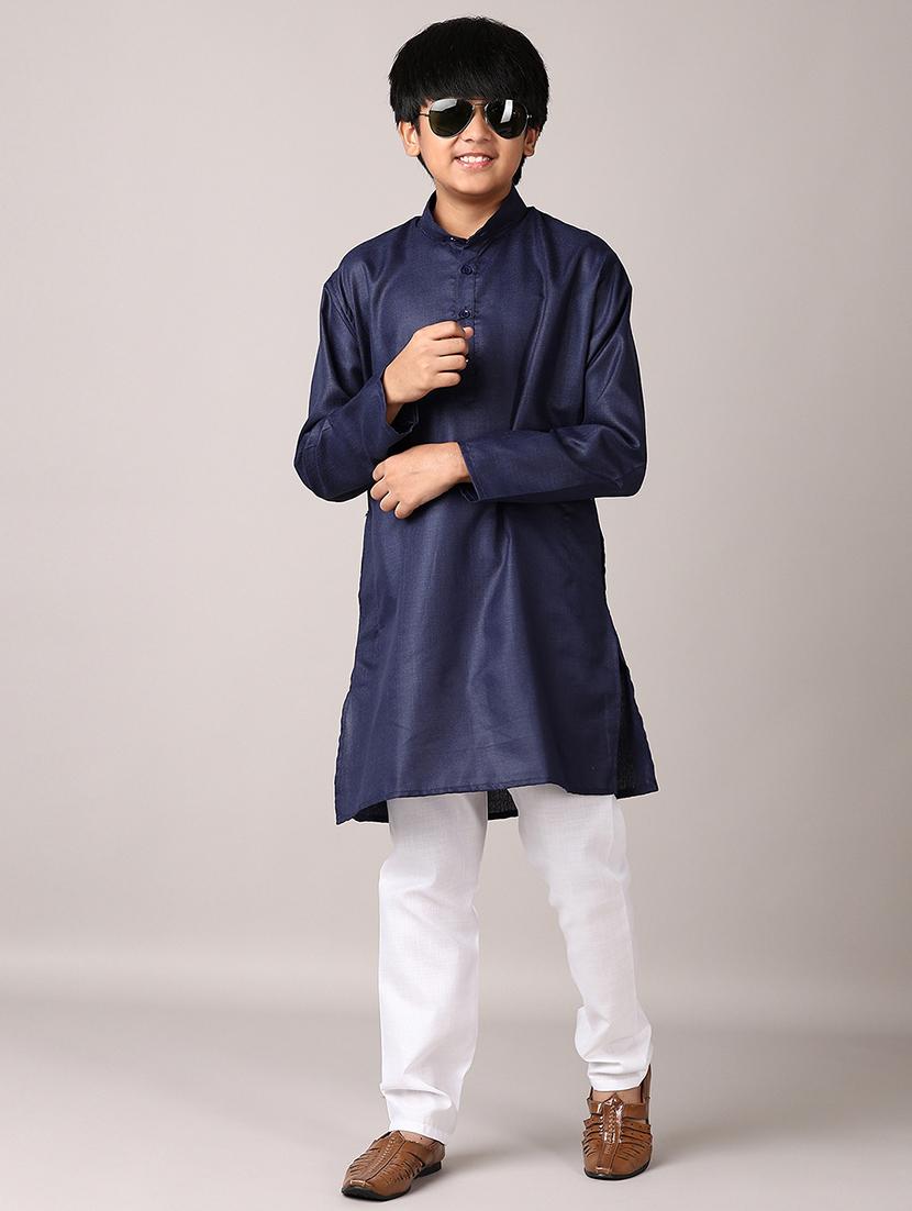 boys long sleeve ethnic wear kurta set - 21550864 -  Standard Image - 1