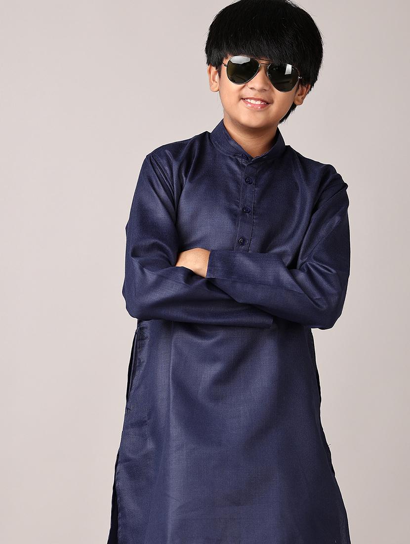 boys long sleeve ethnic wear kurta set - 21550864 - Standard Image - 4