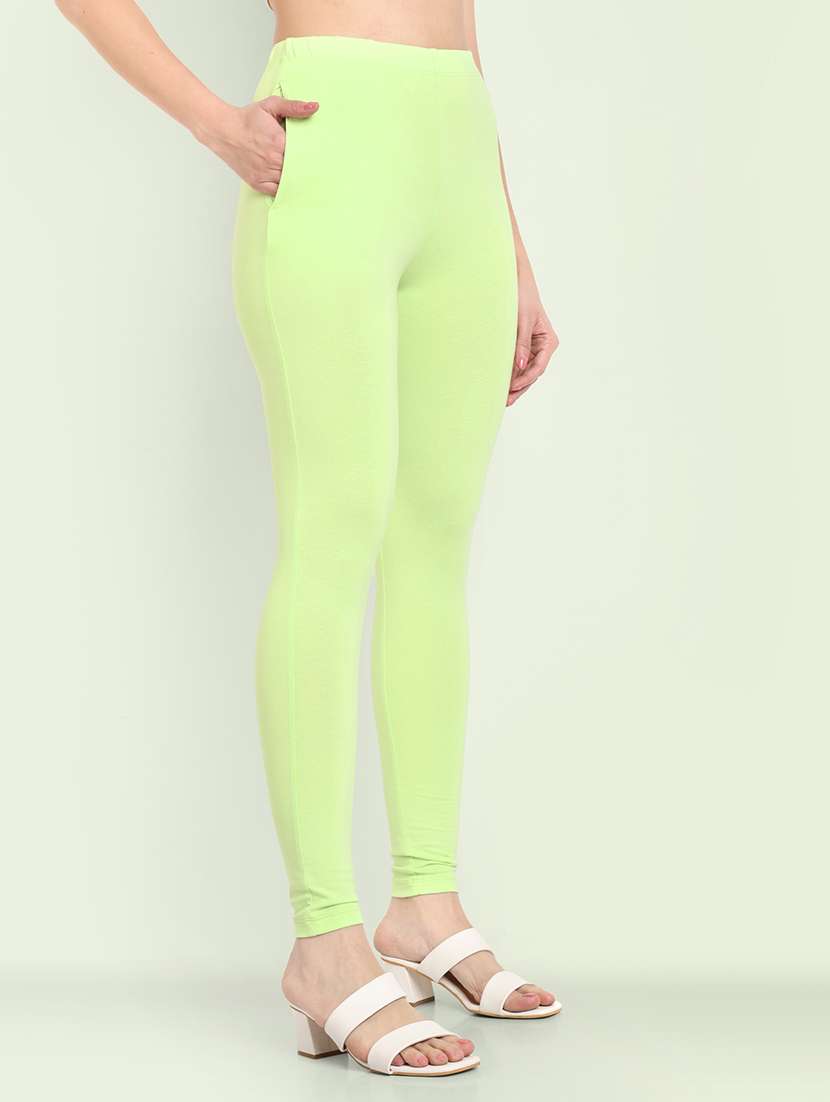 women solid ankle length leggings - 21550960 -  Standard Image - 1