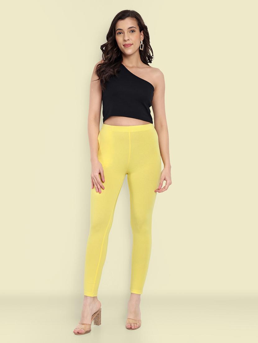 women solid ankle length leggings - 21550964 - Standard Image - 4