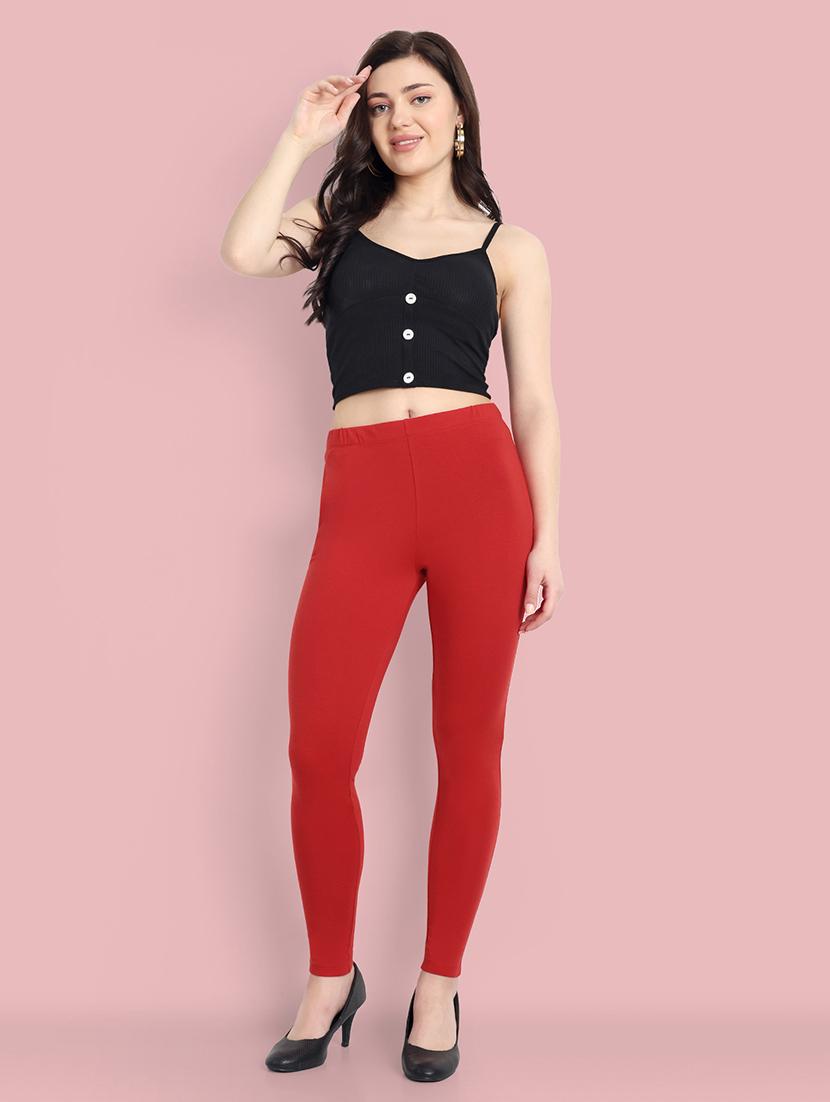 women solid ankle length leggings - 21550979 - Standard Image - 4