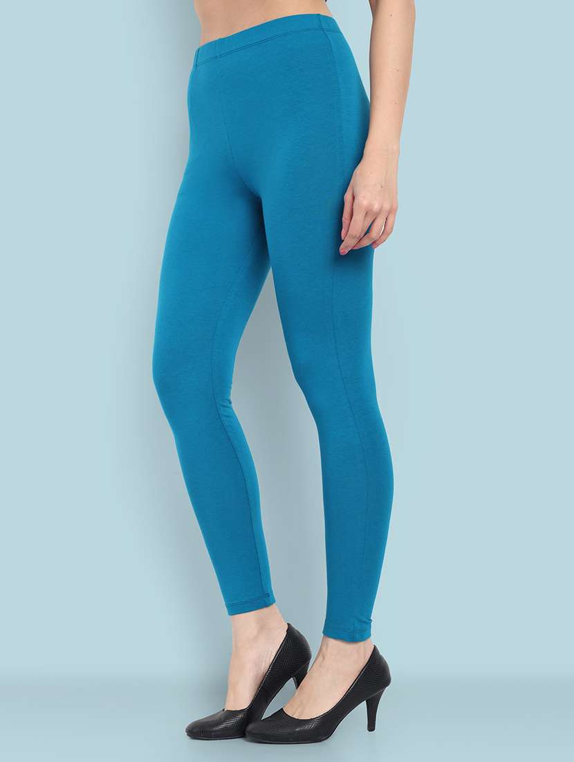 women solid ankle length leggings - 21550983 -  Standard Image - 1
