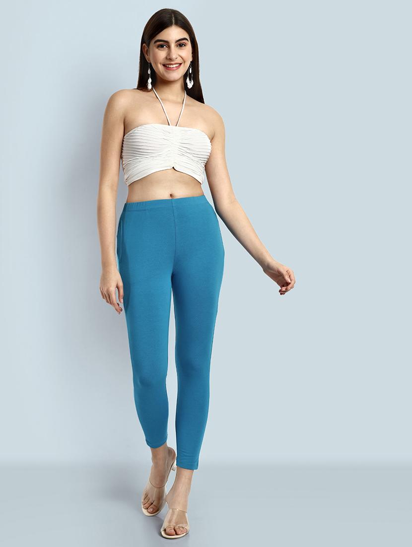 women solid ankle length leggings - 21550989 - Standard Image - 4