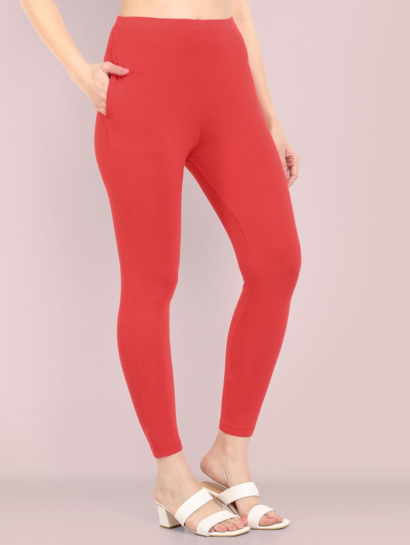 women solid ankle length leggings - 21550994 -  Standard Image - 1