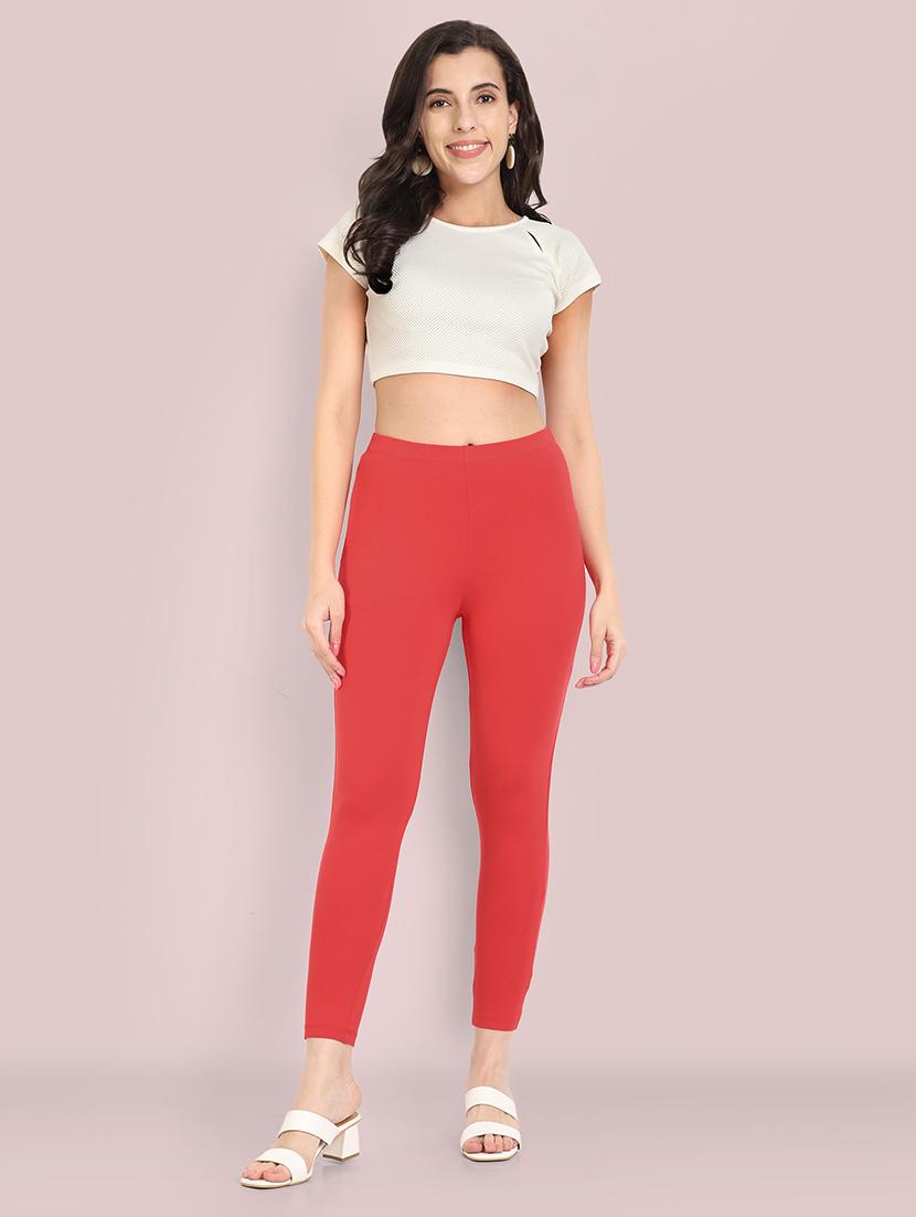 women solid ankle length leggings - 21550994 - Standard Image - 4