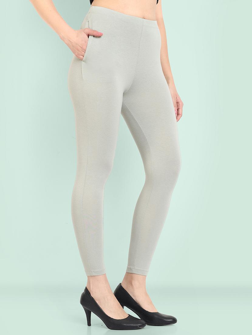 women solid ankle length leggings - 21550999 -  Standard Image - 1