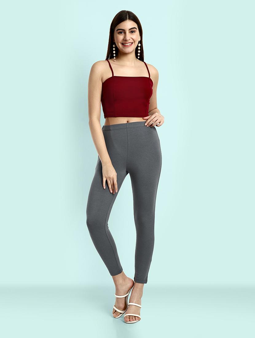 women solid ankle length leggings - 21551000 - Standard Image - 4