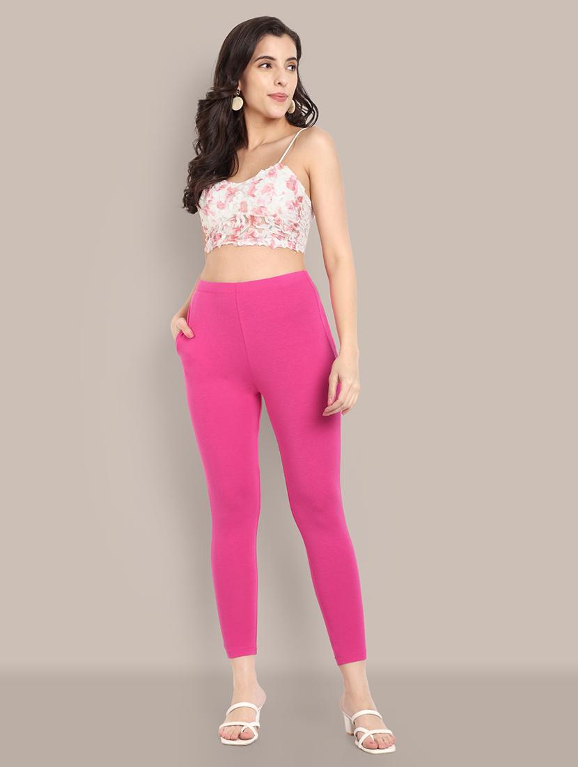 women solid ankle length leggings - 21551001 - Standard Image - 4