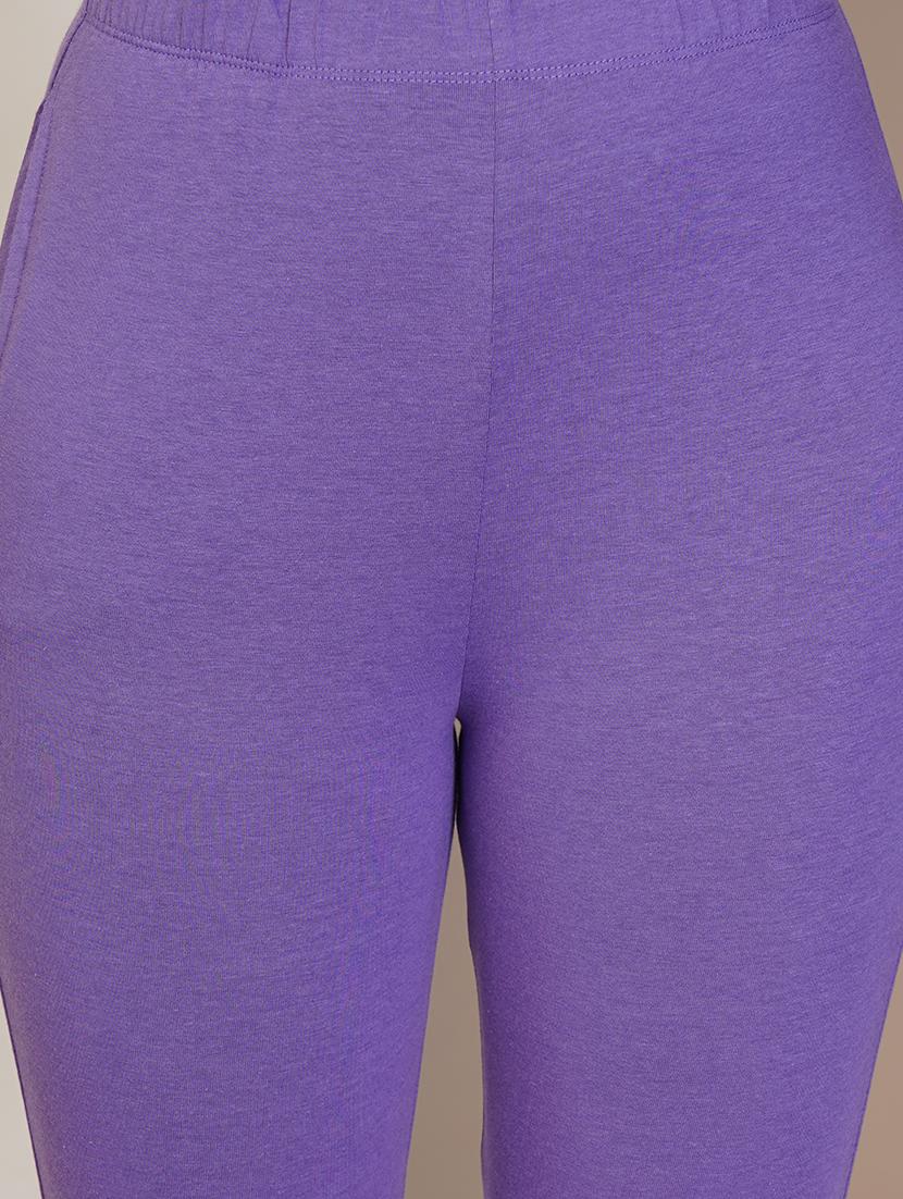 women solid ankle length leggings - 21551006 - Standard Image - 4