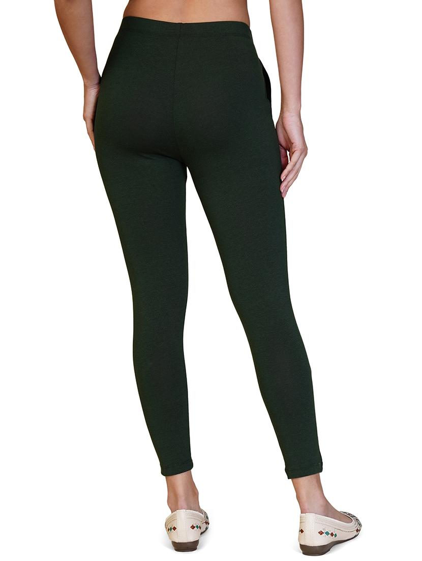 women solid ankle length leggings - 21551014 -  Standard Image - 1