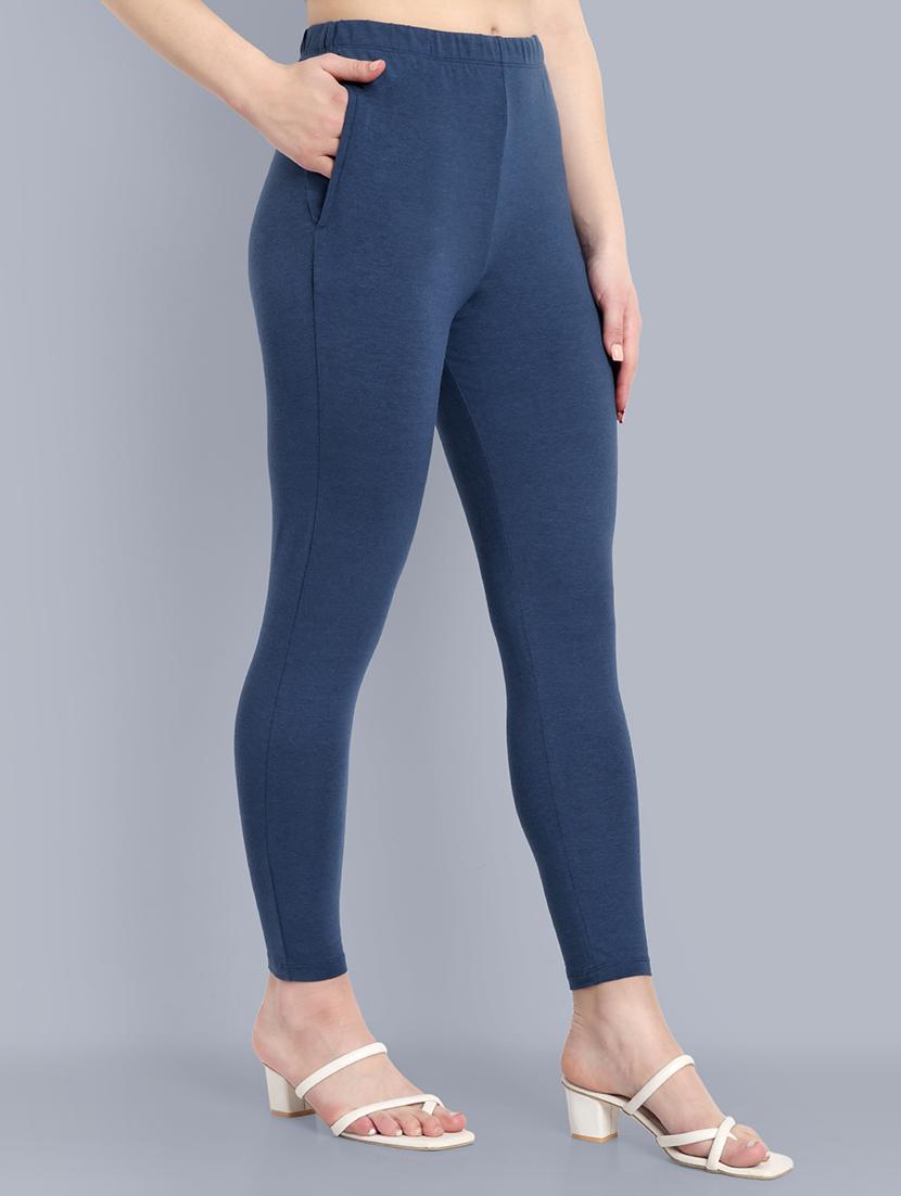 women solid ankle length leggings - 21551015 -  Standard Image - 1