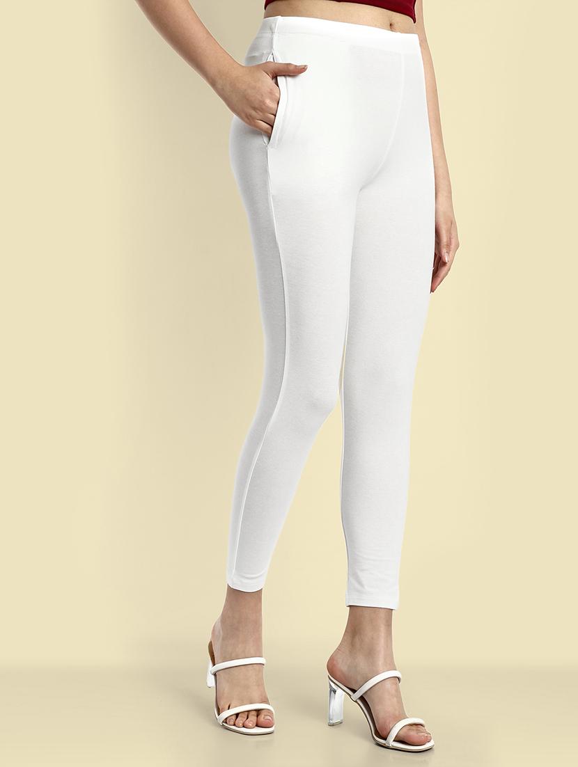 women solid ankle length leggings - 21551018 - Standard Image - 1