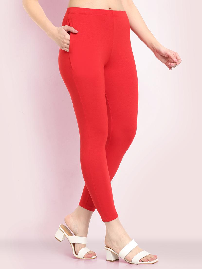 women solid ankle length leggings - 21551024 - Standard Image - 1