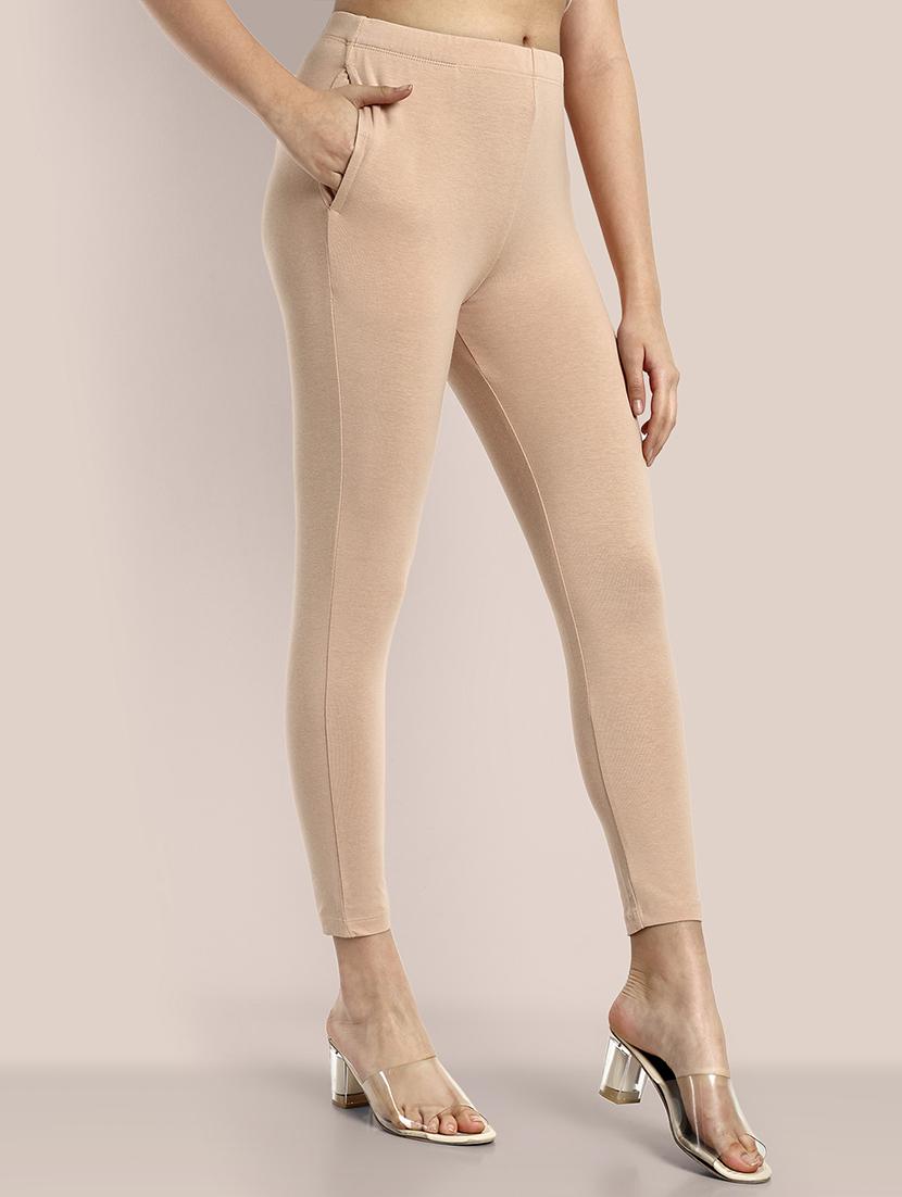 women solid ankle length leggings - 21551033 - Standard Image - 1