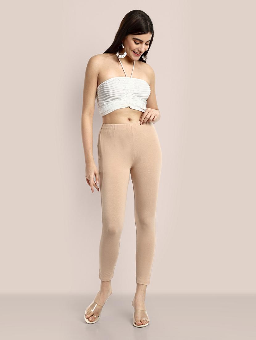women solid ankle length leggings - 21551033 - Standard Image - 4