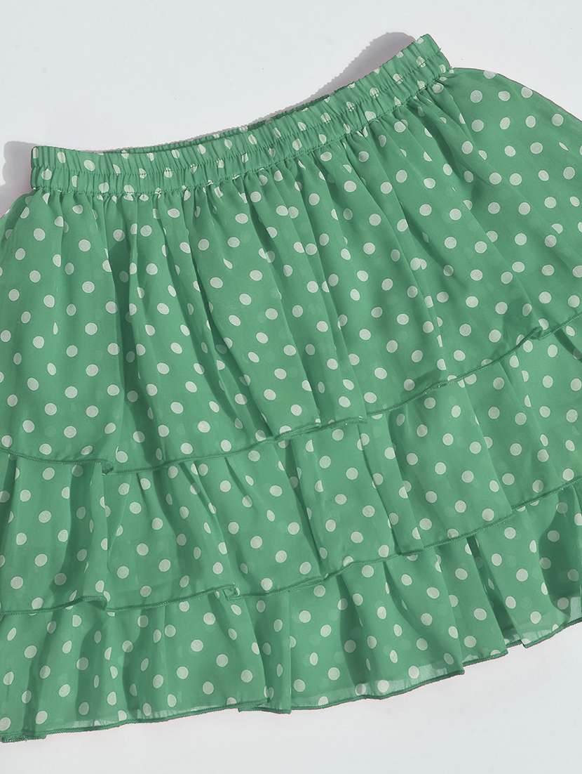 women mid-rise polka dot ruffled skirt - 21551064 -  Standard Image - 4