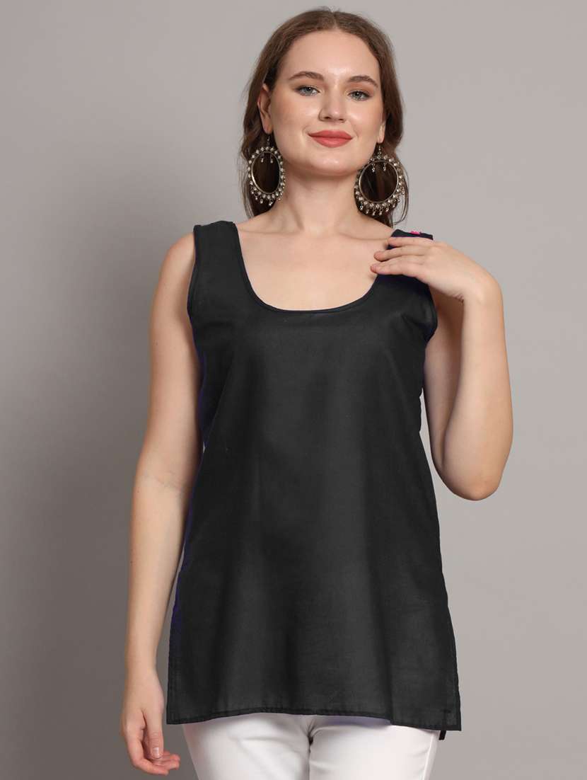 black cotton camisole