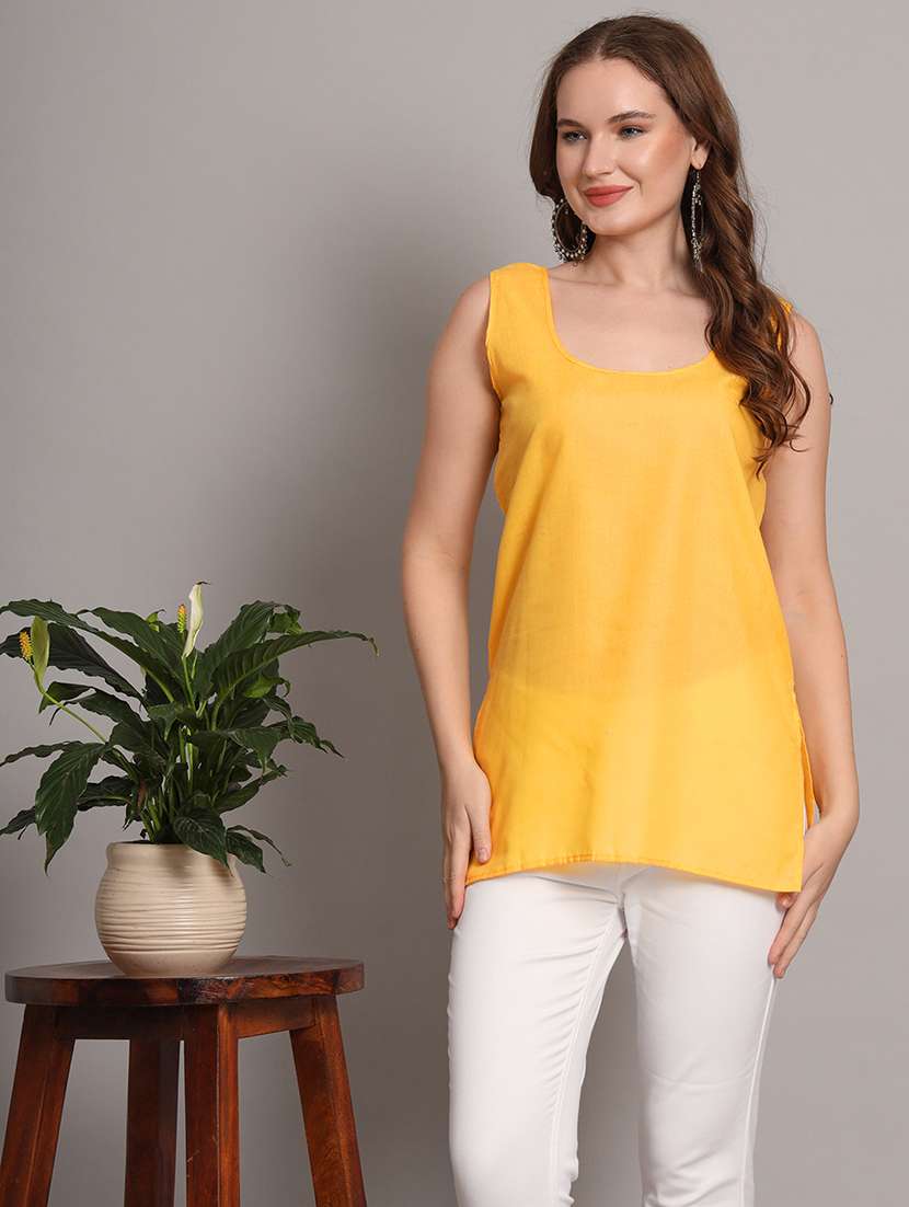 women solid sleeveless slip