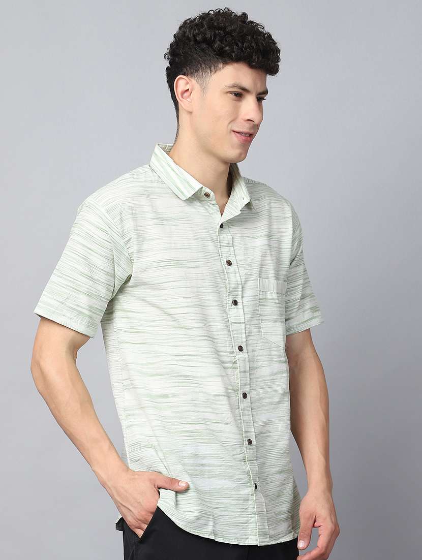 men self design short sleeve casual shirt - 21551124 -  Standard Image - 1