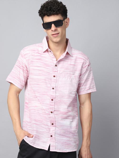 men self design short sleeve casual shirt - 21551126 - Standard Image - 0