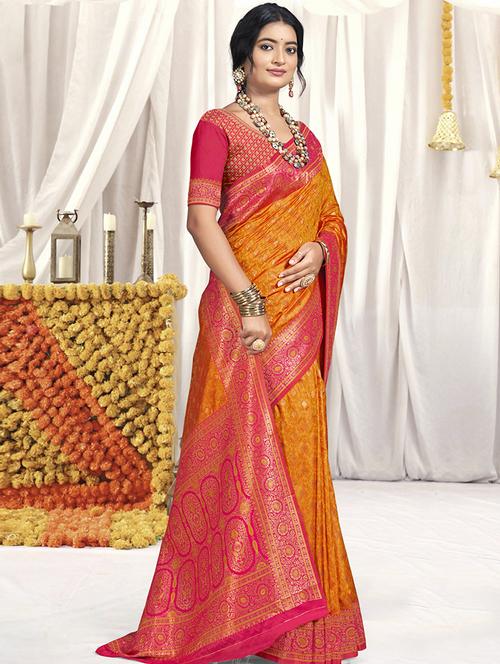women zari work banarasi saree with blouse - 21551134 - Standard Image - 0