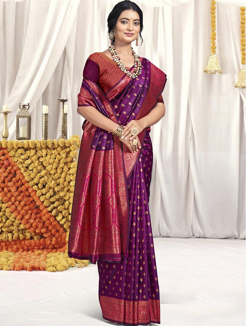 women zari work banarasi saree with blouse - 21551138 - Zoom Image - 0