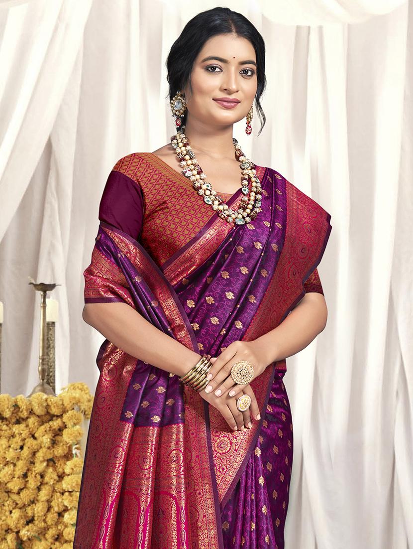 women zari work banarasi saree with blouse - 21551138 - Standard Image - 1