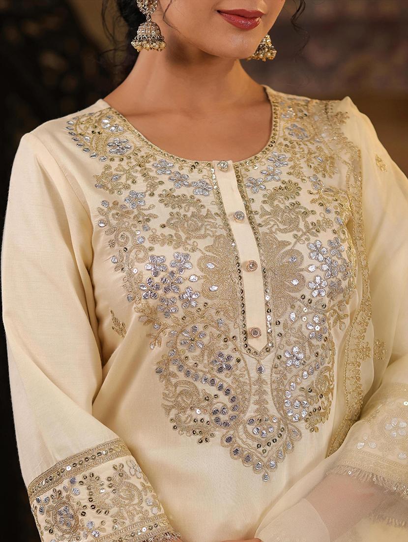 women embroidered kurta salwar set with dupatta - 21551410 - Standard Image - 4