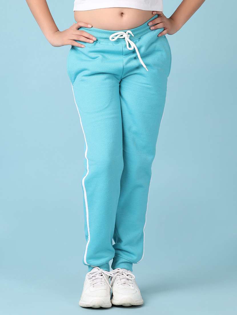 girls light blue solid jogger - 21551467 -  Standard Image - 1
