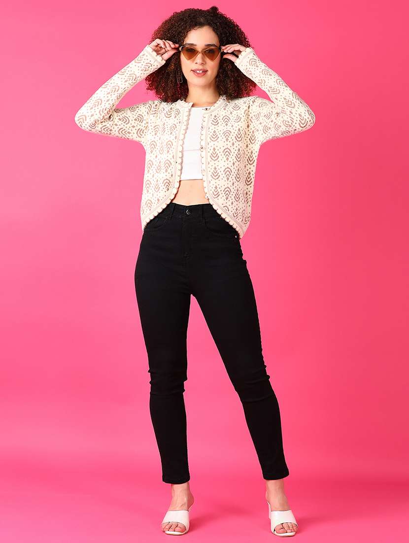 women self designed long sleeve cardigan - 21551469 -  Standard Image - 4